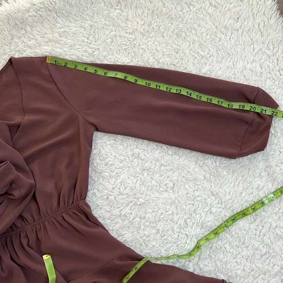 Tyche Purple Dress Fit and Flare Long-sleeve Womens Size Small Casual Fall - Picture 12 of 12